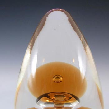 Wedgwood Topaz Glass Domed Paperweight RSWII - Marked