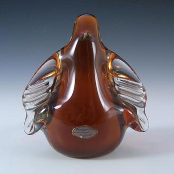Wedgwood Topaz/Amber Glass Penguin RSW72 - Marked