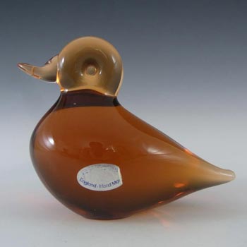 Wedgwood Topaz/Amber Glass Duckling RSW425 - Marked
