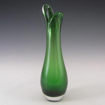 Whitefriars #9556 Meadow Green Cased Glass Beak Vase