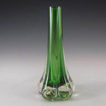 Whitefriars #9728 Baxter Meadow Green Glass Elephant Foot Vase