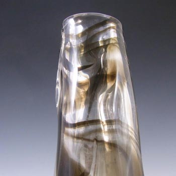 Whitefriars #9612 Wilson/Dyer Streaky Brown Glass Knobbly Vase