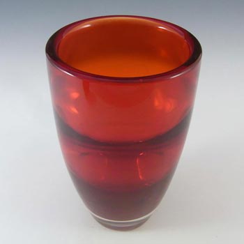 Whitefriars #9582 Baxter Ruby Red Glass Flared Vase