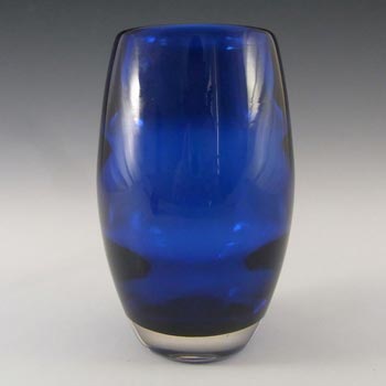 Whitefriars #9587 Cased Blue Glass Ovoid Vase
