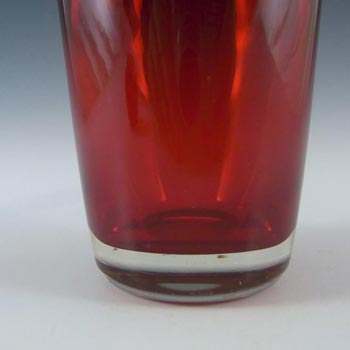 Whitefriars #9584 Baxter Ruby Red Glass Flared Vase