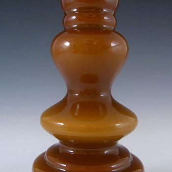 Japanese Amber Cased Hooped Glass Vase - Swedish Style