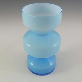 Scandinavian/Swedish Style Retro Blue Cased Glass Vase