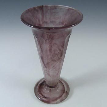 Davidson #51 British Art Deco Purple Cloud Glass Vase
