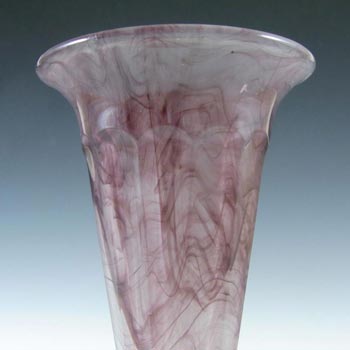 Davidson #51 British Art Deco Purple Cloud Glass Vase