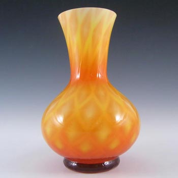 Elme? Scandinavian/Swedish Orange & Yellow Cased Glass Vase