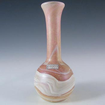 SIGNED Gozo Maltese Glass 'Sunshine' Bulbous Vase, Labelled