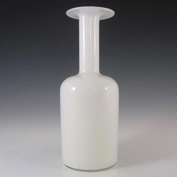 Holmegaard Otto Brauer Opal White Glass 10" Gulvvase / Gul Vase