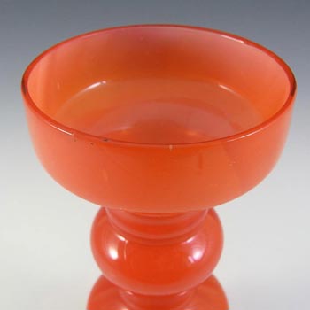 Japanese Orange Cased Hooped Glass Vase - Swedish Style