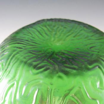 Art Nouveau Bohemian 1900's Iridescent Green Glass Vase