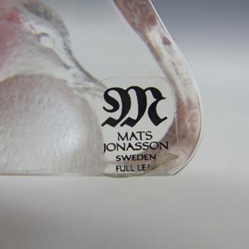 Mats Jonasson #88120 Glass Duckling Paperweight - Signed