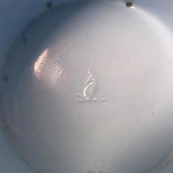Sowerby #1102 Victorian Blue Milk / Vitro-Porcelain Glass Bowl - Marked