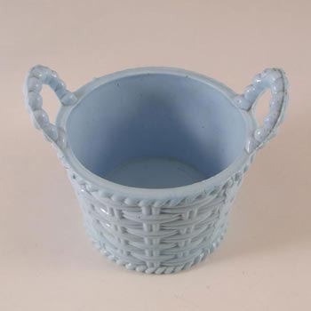Sowerby #1102 Victorian Blue Milk / Vitro-Porcelain Glass Bowl - Marked