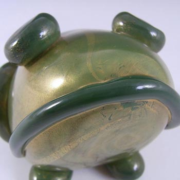 SIGNED Alberto Donà Gold Leaf Murano Glass Frog Sculpture