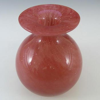 Nazeing? British Clouded Mottled Pink Bubble Glass Vase