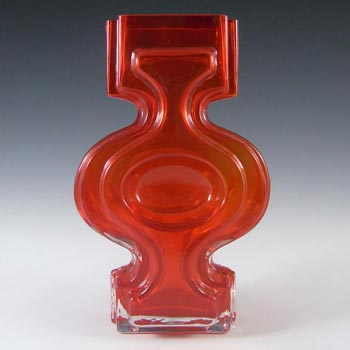 Riihimaki #1310 Riihimaen Red Glass Helena Tynell 'Emma' Vase