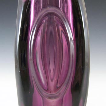 Rosice Sklo Union Purple Glass Lens Vase - Rudolf Schrötter