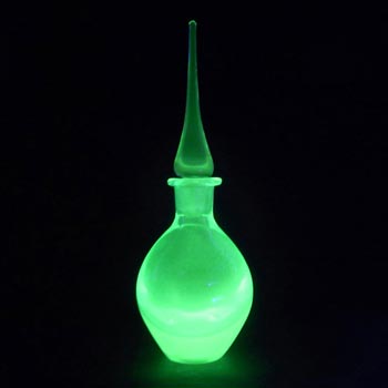 (image for) Murano Uranium Green Sommerso Glass Decorative Bottle