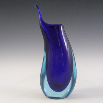 (image for) Murano/Venetian Italian Blue Sommerso Glass Vase