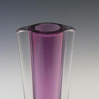 Galliano Ferro Murano Sommerso Purple & Blue Glass Stem Vase