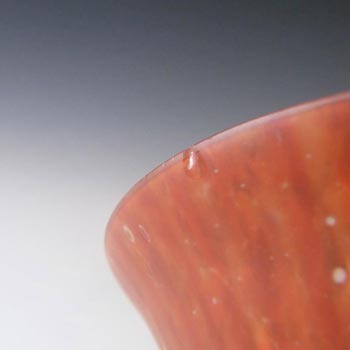 Czech Red & Multicoloured Spatter/Splatter Glass Vase