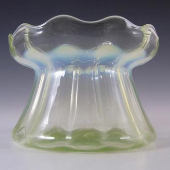 Victorian Vaseline/Uranium Opalescent Glass Posy Vase