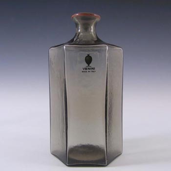 Venini Murano Smoky Glass \'Vasetti\' Vase - Signed \'80