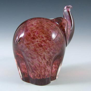 Wedgwood Speckled Pink Glass Jumbo Elephant SG451 - Marked