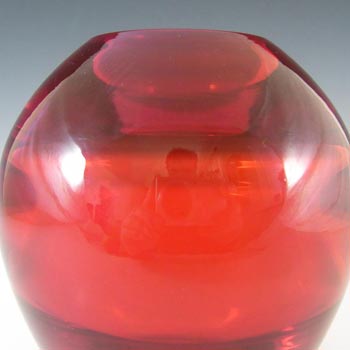 Whitefriars #9585 Baxter Ruby Red Glass Ovoid Vase
