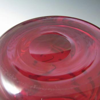 Whitefriars #9608 Wilson/Dyer Ruby Red Glass Knobbly Vase
