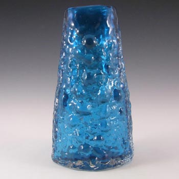 Whitefriars #9717 Baxter Kingfisher Blue Glass Volcano Vase
