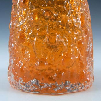Whitefriars #9717 Baxter Tangerine Glass Volcano Vase