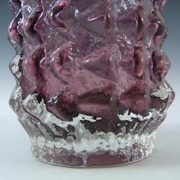 Whitefriars #9731 Baxter Aubergine Glass Pineapple/Pinecone Vase