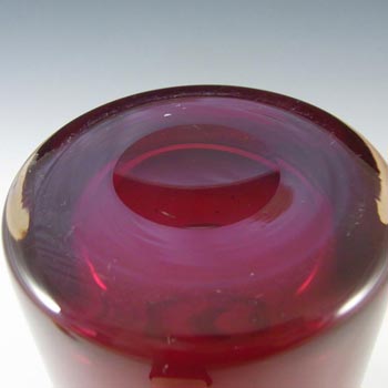 Whitefriars #9583 Baxter Ruby Red Glass Cylinder Vase