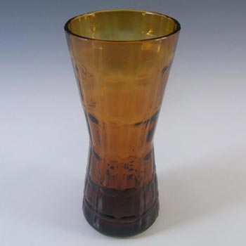 Alsterfors #AV422 Swedish / Scandinavian Amber Glass Vase