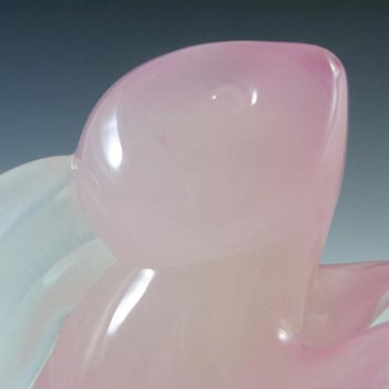 Archimede Seguso Alabastro Pink Glass Rabbit Sculpture