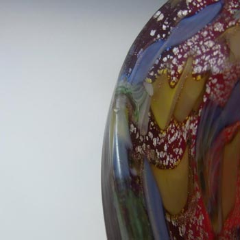 AVEM Murano Zanfirico Bizantino / Tutti Frutti Red Glass Shell Bowl