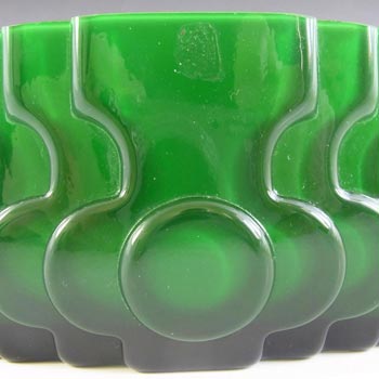 SIGNED Alsterfors/Per Ström Green Cased Glass Vase