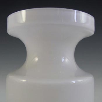 Alsterfors #S5014 Per Ström White Hooped Glass Vase - Signed