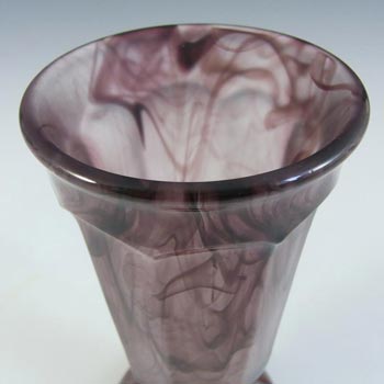 Davidson #1 British Art Deco Purple Cloud Glass Vase