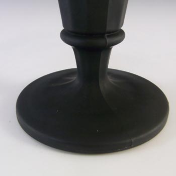 Davidson Art Deco 1930's Jet Black Matt Glass Vase #50