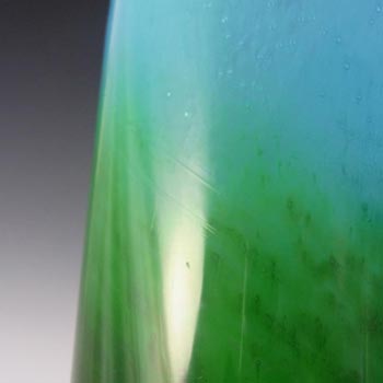 Ekenas Blue + Green Glass Vase Signed John-Orwar Lake
