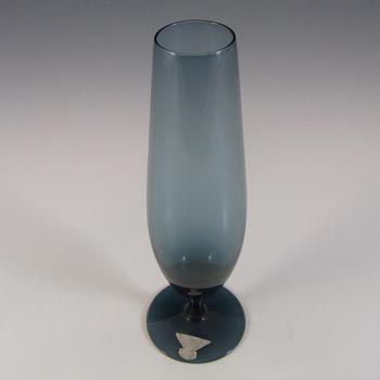 Gullaskruf Smoky Blue Swedish Glass 9.5" Vase - Labelled - Click Image to Close