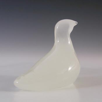Hadeland Opaline Glass Bird Sculpture - Marked