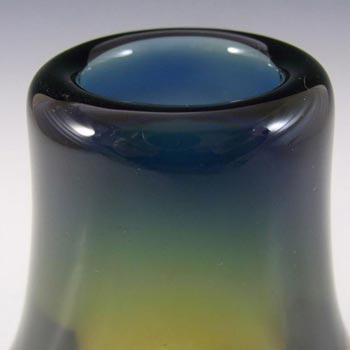 Mstisov Czech Blue & Amber Glass Vase - Frantisek Zemek #2