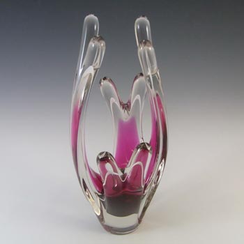 SIGNED W Johanson Orrefors Sea Glasbruk Glass Coquille Vase